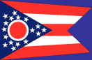 Ohio map logo - Ohio state flag